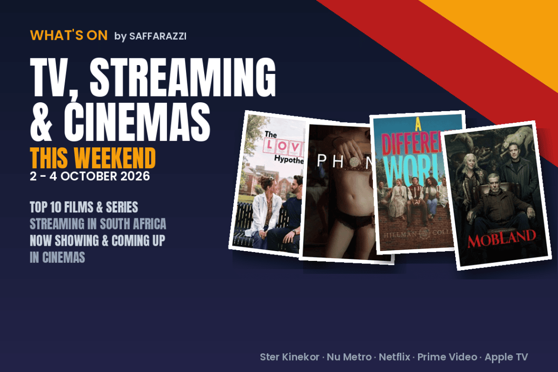 What to Watch this Weekend! A Different World, The Love Hypothesis, Reacher?: the Top 10 films and series streaming in South Africa, now showing and coming up in cinemas