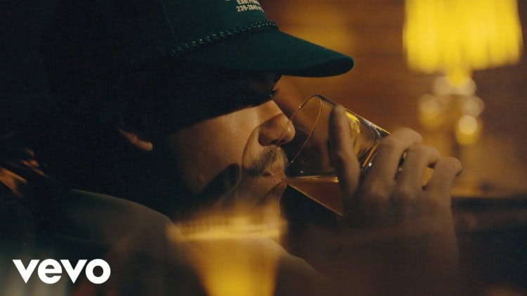 Whiskey Lying music video still: the opening frame of the official YouTube video.