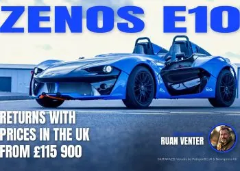 Zenos E10 sports car front three-quarter view